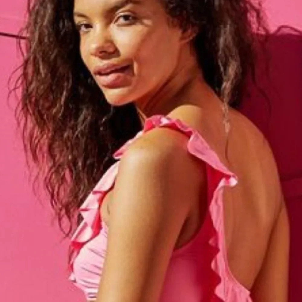 Aerie pink ruffle bikini Teeny Maillot De Bain Toute two-piece set woman Xlarge